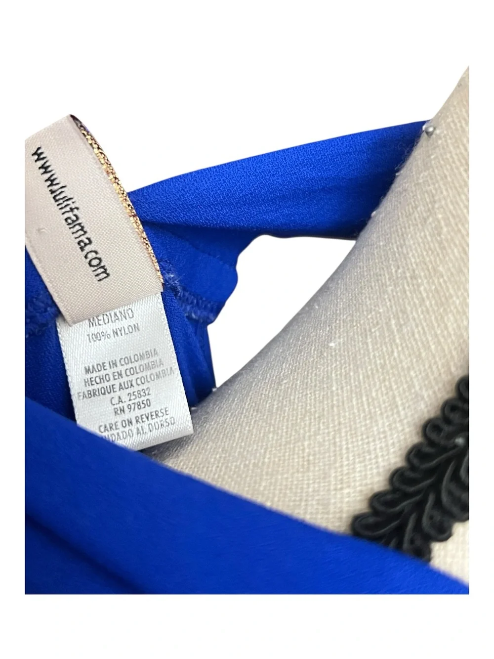 Luli Fama Royal Blue Deep V Swim Coverup Dress Size M